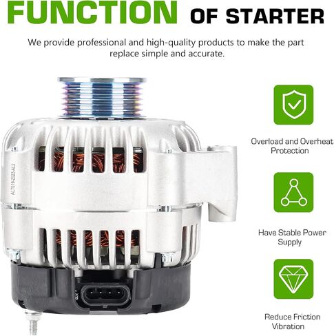 Alternator ADR0215 Compatible with 2002-2004 Cadillac Escalade Chevy Avalanche 2000-2005 Silverado 1500 2500 3500 2000-2004 Tahoe 2001-2002 Savana Sierra Yukon 8247N 40012139 in Saudi Arabia