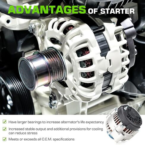 Alternator ADR0215 Compatible with 2002-2004 Cadillac Escalade Chevy Avalanche 2000-2005 Silverado 1500 2500 3500 2000-2004 Tahoe 2001-2002 Savana Sierra Yukon 8247N 40012139 in Saudi Arabia