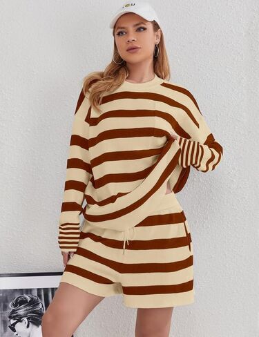Women's Sets 2 Piece Outfits Short Sets With Pockets Oversized Pullover Two Piece Summer Sets Lounge Set in Saudi Arabia