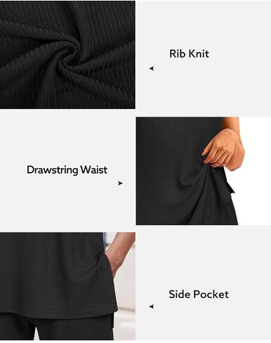 Newshows Womens Summer 2 Piece Outfits Ribbed Knit Tank Tops Wide Leg Pants Lounge Set Matching Tracksuit 2024 Spring Fashion in Saudi Arabia