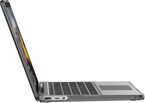 UAG مصمم لجهاز Microsoft Surface Laptop Go 3 / Laptop Go 2 / حقيبة كمبيوتر محمول Go مقاس 12.4 بوصة Plyo Feather-Light شفافة وقوية عسكرية تم اختبارها على شكل غطاء كمبيوتر محمول Ice من URBAN ARMOR GEAR in Kuwait