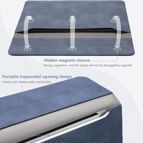 HYZUO 15 Inch Laptop Case Bag Sleeve with Stand for MacBook, Light Gray in Saudi Arabia