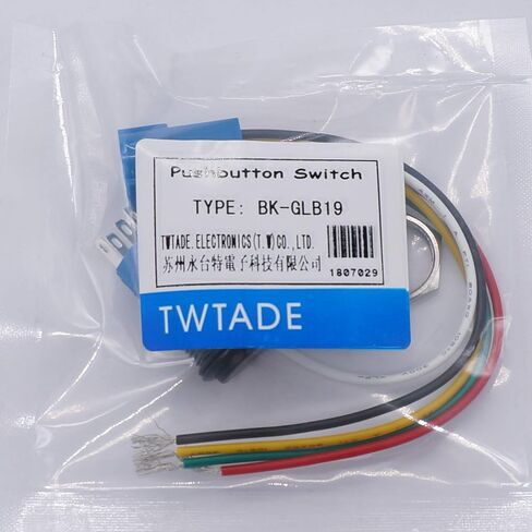 TWTADE/19MM 12V Car Horn Push Button Blue LED Lighted Momentary Metal Speaker Air Horn Toggle Switch with Wires BK-GLB19-BU in Kuwait