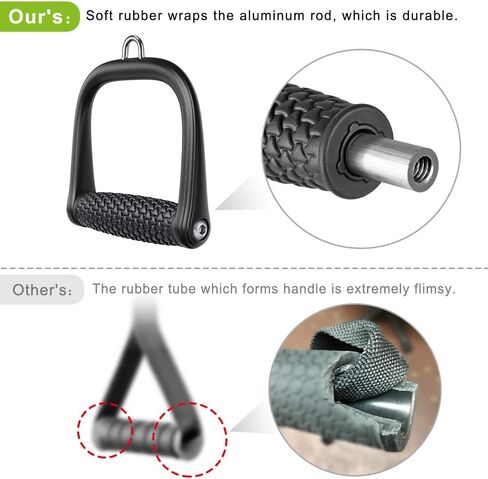 BeneLabel D Handle Cable Attachment, Cable Attachments for Gym, Non-Slip and Comfortable Grip, Solid Aluminum Alloy Handle, Suitable for Home and Gym in Saudi Arabia