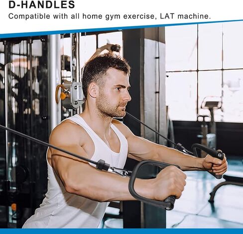BeneLabel D Handle Cable Attachment, Cable Attachments for Gym, Non-Slip and Comfortable Grip, Solid Aluminum Alloy Handle, Suitable for Home and Gym in Saudi Arabia