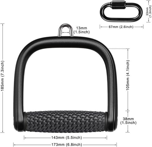 BeneLabel D Handle Cable Attachment, Cable Attachments for Gym, Non-Slip and Comfortable Grip, Solid Aluminum Alloy Handle, Suitable for Home and Gym in Saudi Arabia