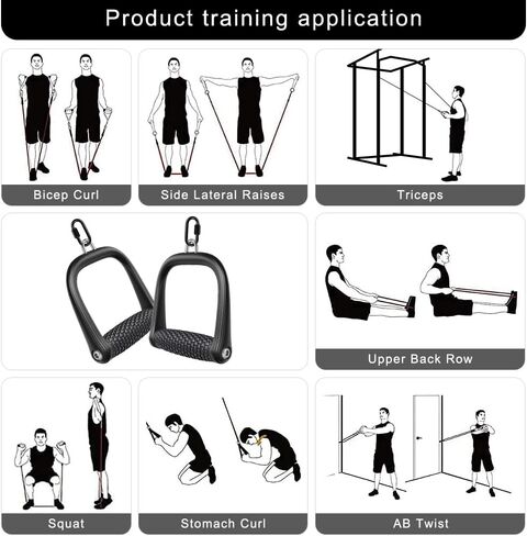 BeneLabel D Handle Cable Attachment, Cable Attachments for Gym, Non-Slip and Comfortable Grip, Solid Aluminum Alloy Handle, Suitable for Home and Gym in Saudi Arabia