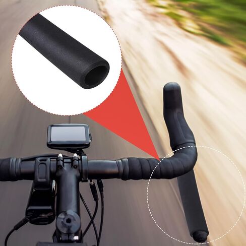 Prasacco زوج واحد من مقابض الأنابيب الإسفنجية، أنابيب إسفنجية مريحة لدعم قبضة المقبض، غطاء مقبض إسفنجي متين، أنبوب إسفنجي عازل للياقة البدنية، المنزل، العشب، مقبض الدراجة (طول 7.1 بوصة) in Kuwait