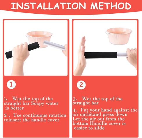 Prasacco زوج واحد من مقابض الأنابيب الإسفنجية، أنابيب إسفنجية مريحة لدعم قبضة المقبض، غطاء مقبض إسفنجي متين، أنبوب إسفنجي عازل للياقة البدنية، المنزل، العشب، مقبض الدراجة (طول 7.1 بوصة) in Kuwait