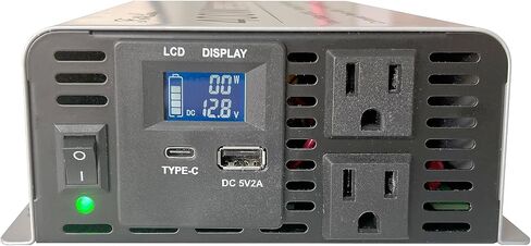 Pure sine Wave Inverter DC 12V Input and AC 110V Output with LCD Display, USB Output Port, Type-C Output Port(500W) in Saudi Arabia