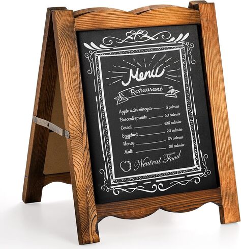 Tosnail 11" x 14" Framed Tabletop Chalkboard Signs, Double-Sided Chalk Board Magnet Board, Decorative Bulletin Boards, Rustic Wooden Blackboard, Small Menu Board for Home, Kitchen, Crafts, Party Decor in Saudi Arabia