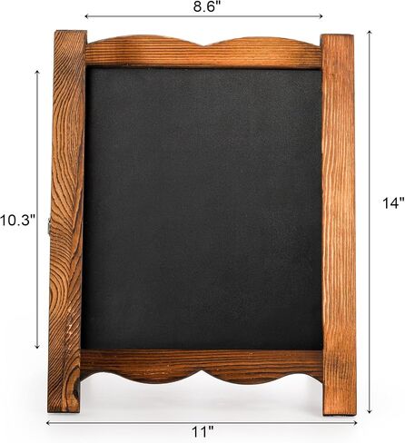 Tosnail 11" x 14" Framed Tabletop Chalkboard Signs, Double-Sided Chalk Board Magnet Board, Decorative Bulletin Boards, Rustic Wooden Blackboard, Small Menu Board for Home, Kitchen, Crafts, Party Decor in Saudi Arabia