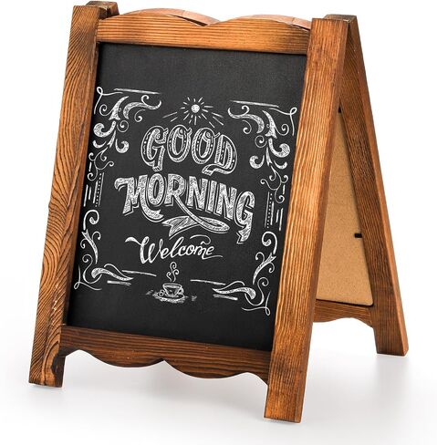 Tosnail 11" x 14" Framed Tabletop Chalkboard Signs, Double-Sided Chalk Board Magnet Board, Decorative Bulletin Boards, Rustic Wooden Blackboard, Small Menu Board for Home, Kitchen, Crafts, Party Decor in Saudi Arabia
