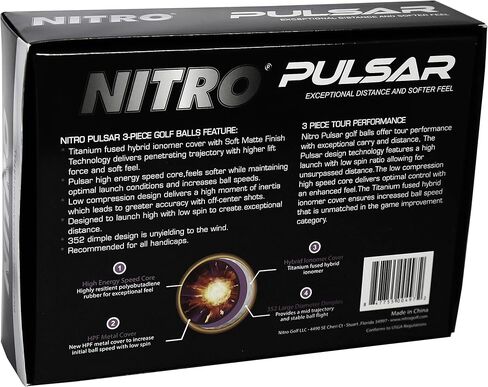 Nitro Pulsar Box Golf Balls (Pack 12) in Kuwait