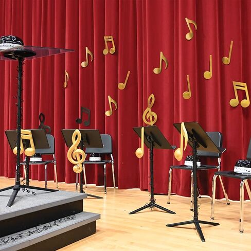 Beistle Foil Musical Instrument Cutouts 30 Piece, 17"-23.5", Gold/Black/Silver in Saudi Arabia