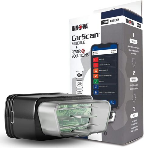 Innova 1000 OBD2 Scanner Bluetooth - OBD2 Scanner Diagnostic Tool for Android & iPhone Car Scanner - App Vehicle Code Readers - Check Engine Code Reader ABS SRS - Wireless OBD2 in Saudi Arabia