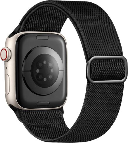 SNBLK Stretchy Solo Loop Compatible with Apple Watch Band 44mm 40mm 41mm 45mm 38mm 49mm 42mm for Women Men, Soft Nylon Elastic Braided Sport Strap for iWatch Series 9 8 7 6 5 4 3 2 1 SE Ultra 2 Ultra in Saudi Arabia
