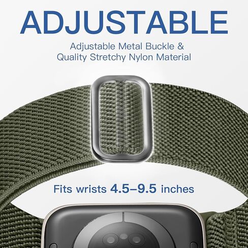 SNBLK Stretchy Solo Loop Compatible with Apple Watch Band 44mm 40mm 41mm 45mm 38mm 49mm 42mm for Women Men, Soft Nylon Elastic Braided Sport Strap for iWatch Series 9 8 7 6 5 4 3 2 1 SE Ultra 2 Ultra in Kuwait