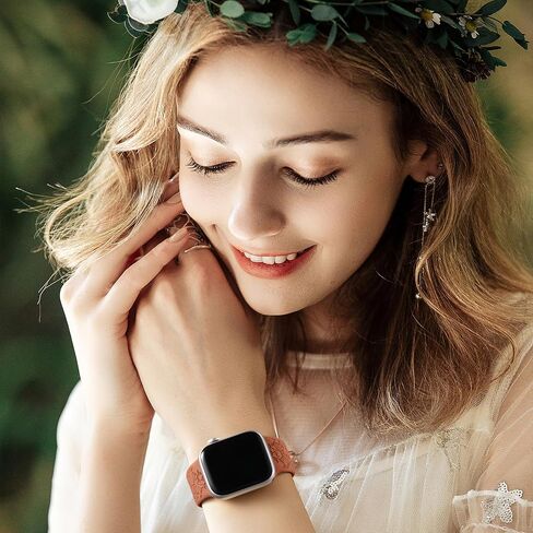 6 Pack Flower Engraved Bands Compatible for Apple Watch Band 40mm 41mm 38mm 42mm 44mm 45mm 49mm Women,Soft Silicone Cute Wildflowers Sport Laser Strap for iWatch Bands Series 9 Ultra SE 8 6 5 4 3 2 1 in Saudi Arabia