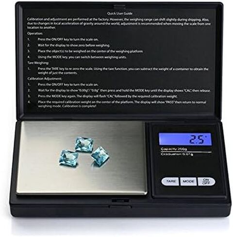 100 جرام/0.01 جرام، 1 كجم/0.1 جرام LCD رقمي للجيب الماس والمجوهرات الذهب جرام ميزان الوزن أدوات قياس (200 جرام/0.01 جرام) in Kuwait