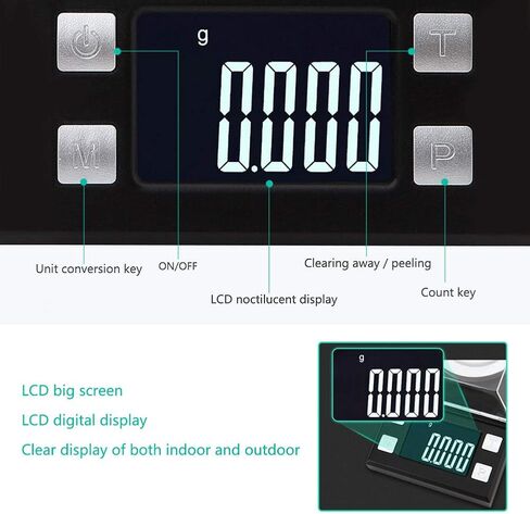 100 جرام/0.01 جرام، 1 كجم/0.1 جرام LCD رقمي للجيب الماس والمجوهرات الذهب جرام ميزان الوزن أدوات قياس (200 جرام/0.01 جرام) in Kuwait