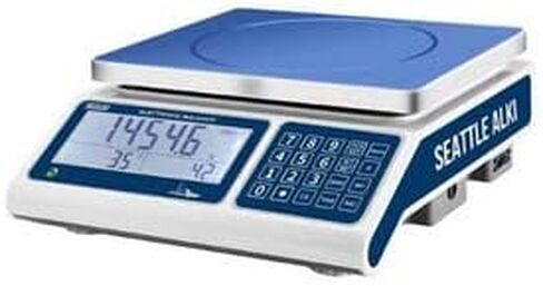 Seattle Alki Scientific Industrial Counting Scale, Digital Balance with 30kg Capacity & 0.5g Accuracy, Electronic Gram Scale Counts and Weighs Small Parts in Seconds, by Fristaden Lab in Saudi Arabia