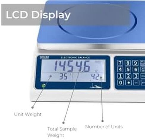 Seattle Alki Scientific Industrial Counting Scale, Digital Balance with 30kg Capacity & 0.5g Accuracy, Electronic Gram Scale Counts and Weighs Small Parts in Seconds, by Fristaden Lab in Saudi Arabia