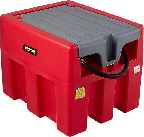 Portable Diesel Tank, 116 Gallon Capacity & 10 GPM Flow Rate, Diesel Fuel Tank with 12V Electric Transfer Pump and 13.1ft Rubber Hose, PE Diesel Transfer Tank for Easy Fuel Transportation, Black in Saudi Arabia