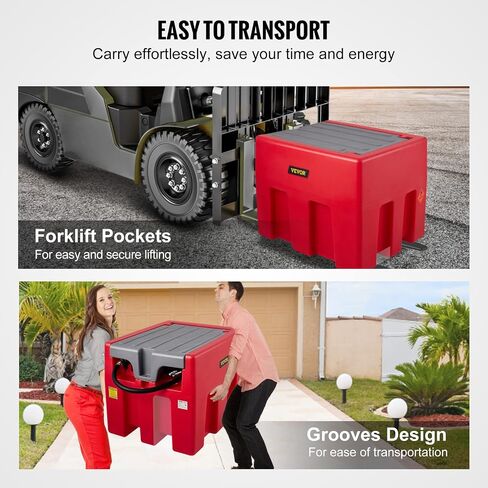 Portable Diesel Tank, 116 Gallon Capacity & 10 GPM Flow Rate, Diesel Fuel Tank with 12V Electric Transfer Pump and 13.1ft Rubber Hose, PE Diesel Transfer Tank for Easy Fuel Transportation, Black in Saudi Arabia