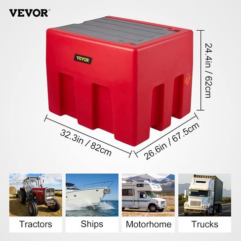 Portable Diesel Tank, 116 Gallon Capacity & 10 GPM Flow Rate, Diesel Fuel Tank with 12V Electric Transfer Pump and 13.1ft Rubber Hose, PE Diesel Transfer Tank for Easy Fuel Transportation, Black in Saudi Arabia