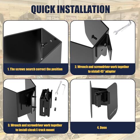 1 قطعة دراجة نارية Chock E Track، E Track Motorcycle Wheel Chock Floor Mount، تناسب الإطارات حتى عرض 6 بوصات، E Track Dirt Bike Wheel Chocks للمقطورة / المرآب / سرير الشاحنة (أسود) in Saudi Arabia