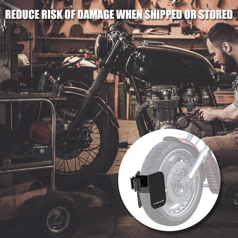1 قطعة دراجة نارية Chock E Track، E Track Motorcycle Wheel Chock Floor Mount، تناسب الإطارات حتى عرض 6 بوصات، E Track Dirt Bike Wheel Chocks للمقطورة / المرآب / سرير الشاحنة (أسود) in Saudi Arabia