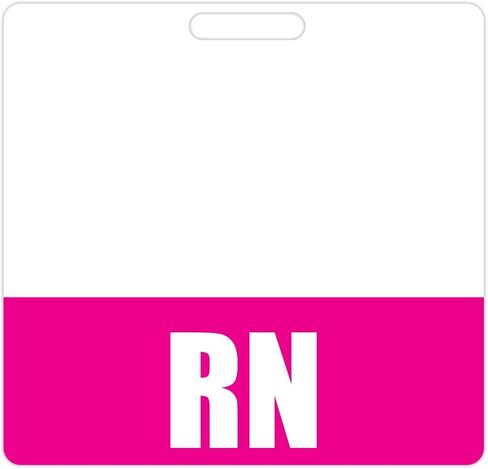 RN Badge Buddy (أزرق) - علامات شارة أفقية شديدة التحمل للممرضات المقيمين - بطاقة تعريف شارة مزدوجة الجوانب in Saudi Arabia
