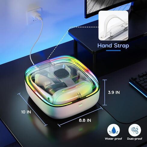 Grathia Charging Dock for Meta Quest 3, High Speed Charging Stand VR Headset Charging Stand for Meta Quest 3, Magnetic Charging Station for VR Headset with RGB Light 2 Batteries in Kuwait