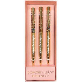 Alpha Chi Omega Sorority Glitter Pen Set