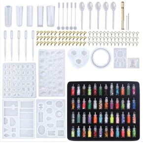 lnndong-277 Pieces 48 Color Sequins of Resin Casting Mold, DIY Jewelry Silicone Mold, Necklace Pendant Resin Mold, Earring Resin Mold, DIY Key Chain Pendant, Pocket Bag and Backpack Pendant