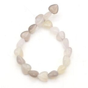 Natural Stone Beads Polished Heart Shape Mixed Rose Quartz Stone Charms for Jewelry Making Necklace Bracelet 2 Strands