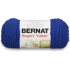 Bernat Super Value Yarn, 5 oz, Royal Blue, 1 Ball