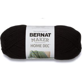 Bernat Maker Home Dec Yarn, 8.8oz, Guage 5 Bulky Chunky, Black