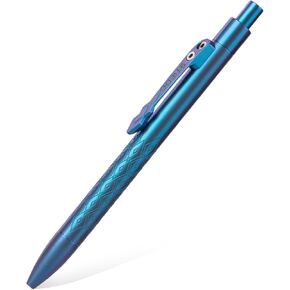 Premium Titanium Ballpoint Pen with Smooth Gel Ink - Luxury Writing Instrument for Business, Office & Daily Use - Perfect Executive Gift with Elegant Design (blue)