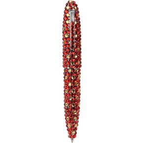 Bling Austrian Crystal Rhinestone Retractable Ball Point Metal Writing Pens, 4.3 x 0.38 Inches, Medium Point, Black and blue Ink, Assorted Colors (colorful)