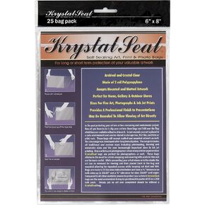 Creative Mark Krystal Seal ATC ATC أكياس الصور - أكياس ختم البولي إيثيلين الأرشيفية للوحات والأعمال الفنية وتخزين الصور - 6 × 8 " - حزمة 25