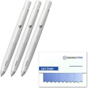 ZEBRA PENS BLEN Emulsion ballpoint pen White body 0.7mm (black ink) pack of 3 with DAVINCIPEN Sticky Note