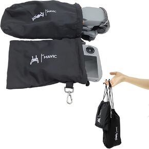 Protective Aircraft Sleeve for Dji Mini 3 Pro/Mini 4 Pro/Mini 3/Air 3s/Neo,RC/RC 2/RC N1/RC N2 Remote Controller Storage Pocket Carring Bag,Holding Fly More Combo Accessories(Drawstring+Hook)
