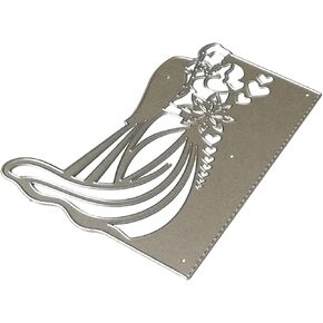 Valentine's Day Bride Groom Die Cut for Card Making, Scrapbooking Die-Cuts,Dies for Card Making,Metal Cutting Dies Congratulations Die Cuts Embossing Stencils Template for DIY Scrap-Booking Decor