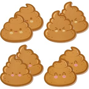 8 Packs Poop Sticky Notes Funny Self-Stick Writing Notepads Memo Pads Novelty Gag Gifts Pranks Party Favors Cute Office Classroom Stationery Supplies Desk Accessories for Coworkers Teens Students