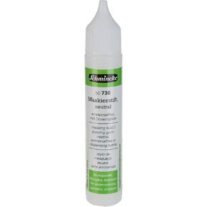 Schmincke - Masking Pen neutral, 25 ml, 50 730 005, dispensing pen, colorless masking liquid for opaque areas of paintingson watercolor paper, smooth drawing cardboard, ammonia-free