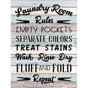 UPABLUNSO 5D Diamond Art Laundry Room Rules Diamond Painting Kits for Adults DIY Paint by Number for Home Recreation and Wall Decoration 12x16 Inch