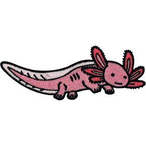 Axolotl Embroidered Iron-on Patch