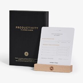 Intelligent Change Productivity Planner Cards with Display Stand, Compact Desk-Friendly Daily Prioritization Cards, Inspirational Quotes, Dual-Purpose Design for Daily Organization and Notes